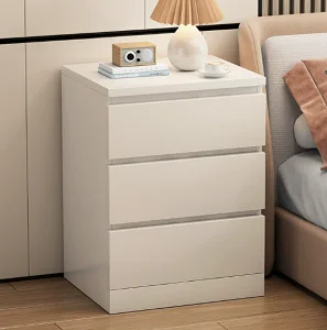 Modern Minimalist MDF Nightstand Storage Cabinet