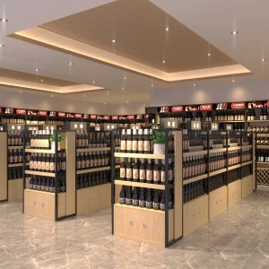 Red Wine Display Rack Shelves