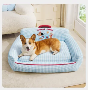 Factory Wholesale Eco-friendly Fashion New Design Dog Bed All Seasons Thickened Pet Sofa Removable Washable Small Dog Cat