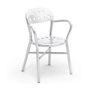 Commercial Modern Style Furniture Stacking Garden Restaurant Kitchen Cafe Club Dining Arm Chairs with Classic Style