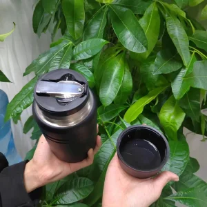 Kids Lunch Stainless Spoon Food Flask Jar School Double Wall Vacuum Thermal Food Container