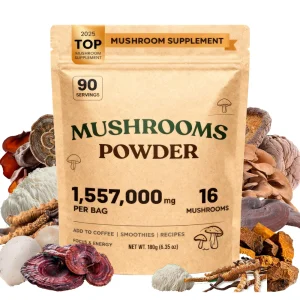Qinshantang Private Label 10 in 1 Organic Reishi Cordyceps Lions Mane Chaga Blend Mushroom Extract Powder