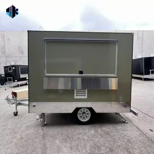 Pareja personalizada haciendo negocio de comida, camión de comida, remolque de comida en venta