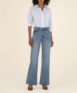 Calças de Denim Lavadas Slim