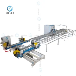 Shiner Intelligent UPVC PVC Plastic Profile Automatic CNC Four Heads Corner Welding and Cleaning Production Machine