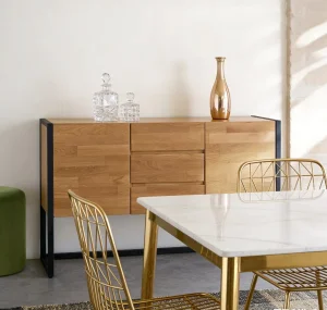 Space-Efficient Solid Wood Display Cabinet