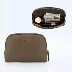 Custom Soft PU Leather Cosmetic Bag Zipper Gift Bag