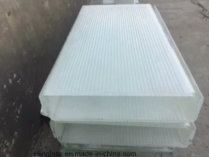 Low Iron Sandblasted U Channel Glass