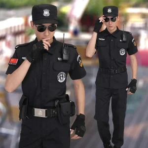 High Quality Summer Guard Uniform Supplier Wholesale Black Private Security Uniforms Summer Clothing