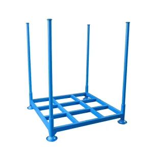 Steel 1000kg Load-Bearing Vertical Column Orifice Plate Stacker Heavy Full Pallet Racking