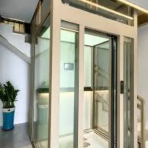 Hydraulic Home Elevator with Low Pit and Low Headroom Requirements