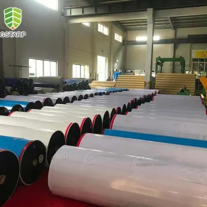 Waterproof High Strength Polyester Plastic Canvas Tent Bag Material 18oz Vinyl PVC Tarpaulin for Roof Trailer Truck Cover PVC Tarpaulin Infusion Bag 0.7/0.9/1.2