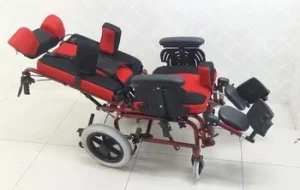 Pediatric Tilt-in-Space Wheelchair with Adjustable Safety Harness for Comfort