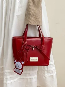 Red Women's 2026 Spring Pu Small High-end Fashion Shoulder Crossbody Bucket Bag