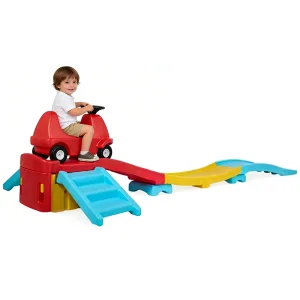 Colorful PE Plastic Kids Ride on Train Railway