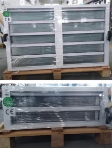 Factory Customized Hot Sale Caribbeans Hurricane Impact Aluminium Glass Louver Window Jalousie Window