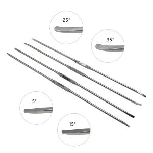 Stainless Steel UBE Double Ended Nerve Hook Spinal Periosteal Stripper Dual Head Stripper Orthopedic Instrument