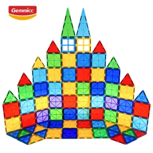 Gemmicc 104 PCS Kindergarten Preschool Montessori Magnetic Building Blocks