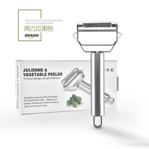 2 in 1 Multi Functional Stainless Steel Fruit Vegetable Grater Paring Knife Kitchen Accessories