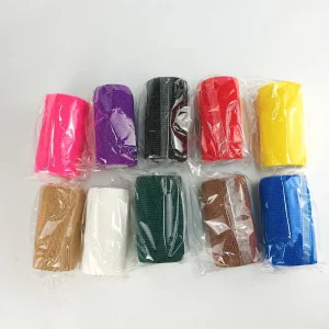 4 Inch Non-Woven Vet Wrap Elastic Self-Adhesive Bandage 10cm *4.5m Plaster Wound Strip Sport Protection Adhesive Bandage Horse Bandage