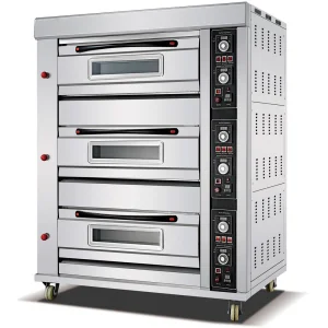 Electric &amp; Gas Convection Baking Oven with Digital Control 3 Decks 6 Trays Industrial Multifunctional Bread Cake Oven for Bakery