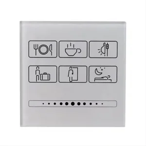 OEM Silk Printing Tempered Glass for Smart Home Wireless Wall Electric Touch Light Switch Panel
