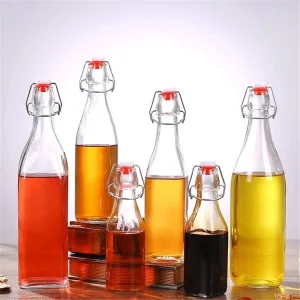 Buckle Lid Glass Bottle