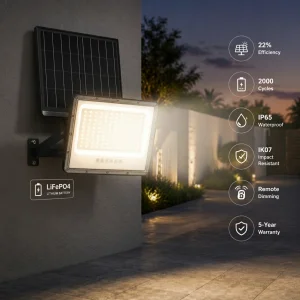 IP65 Waterproof Aluminum Housing Solar LED Flood Light