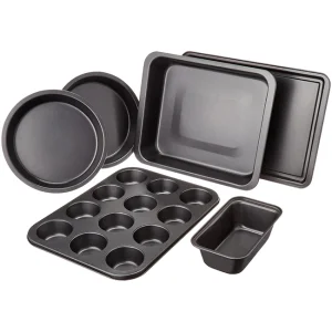 Kitchen Bake Pan Wholesale Custom 6-Piece Carbon Steel Fluted Bakeware Full Set