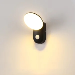 10W Modern Waterproof Circle Motion Sensor LED Wall Light