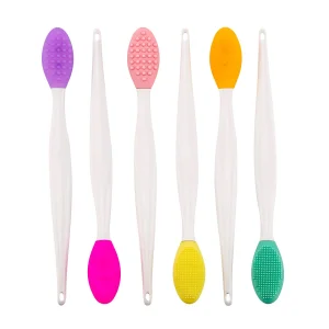 Beauty Skin Care Double-Sided Silicone Brush Blackhead Removal Exfoliating Nose Clean Lip Brush Tool Scrub Brush