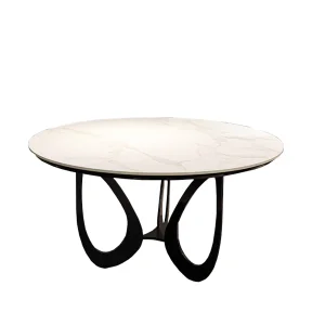 Luxury Modern Marble Dining Table Set Minimalist Kitchen Round Extendable Table with Chairs for Home