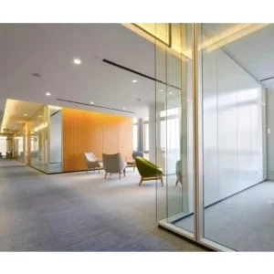 Framed Tempered Glass Partition Wall System Used in Residential and Office Installation Simple Glass Modules Partitions