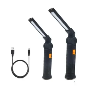 New Design Outdoor Portable Working Light Hanging Hook USB Rechargeable LED Flexible Magnetic Folding COB Work Light