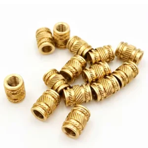 Customized Cnc Turning Thread Insert Brass Knurled Insert For Plastic 6-32 8-32 2-56 4-40 Heating Molding Nuts