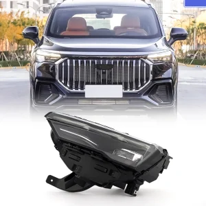 E4 Certified LED Headlight Assembly for Geely Haoyue L 2022-2024 Bi-LED Projector Adaptive Beam with 6000k Color Temperature