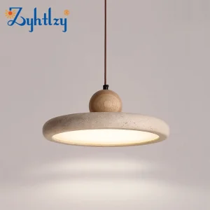New Design Home Decoration Lighting Wabi Sabi Retro Natural Travetine Art Hanging Light for Kitchen Bedside LED Pendant Lamp (ZY-HDS003)