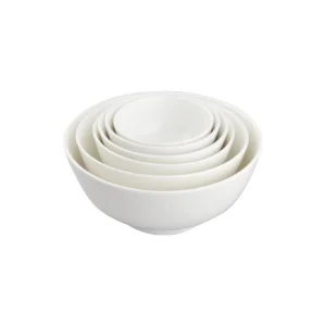 High Temperature White Porcelain Noodle Rice Soup Bowl for Restaurant Hotel