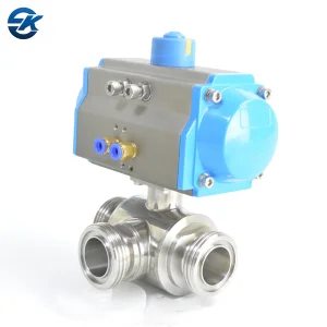 3A Stainless Steel SS304 SS316L Sanitary Food Grade Three-Way Threaded Ball Valve