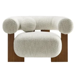 Modern Round Upholstered Armchairs