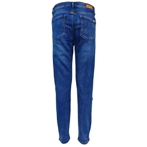 Calças Jeans Skinny Femininas Azul Escuro