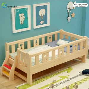 Modern High Quality Solid Pine Wooden Creative Children Bedroom Furniture Sets