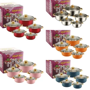LOVFE 10 Piece Saucepan Set