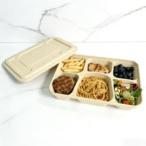 Kingwin Divided Compostable Bagasse Tray