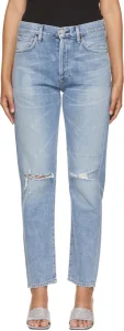 Calça Jeans Feminina Cintura Alta Azul Claro
