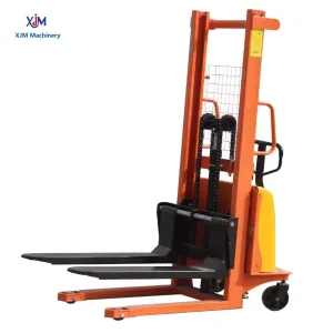 Heavy-Duty Semi-Electric Hydraulic Pallet Stacker for 2000kg Loads