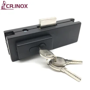 Matt Black Frameless Glass Door Patch Lock Fittings