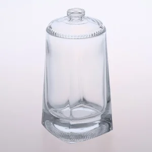 Wholesale 100ml Empty Luxury Flat Round Spray Fragrance Bottle Black Refillable Perfume Glass