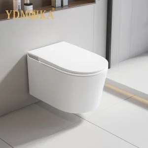 New Product Wall Suspended Smart Toilet Bidet P Trap Wc Intelligent Automatic Wall Hung Smart Toilet with Built in Flush