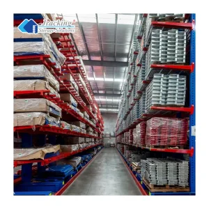 Jracking CE Certified Industrial Warehouse Storage Shelf Heavy-Duty Cantilever Racking System for Steel Tube Storage